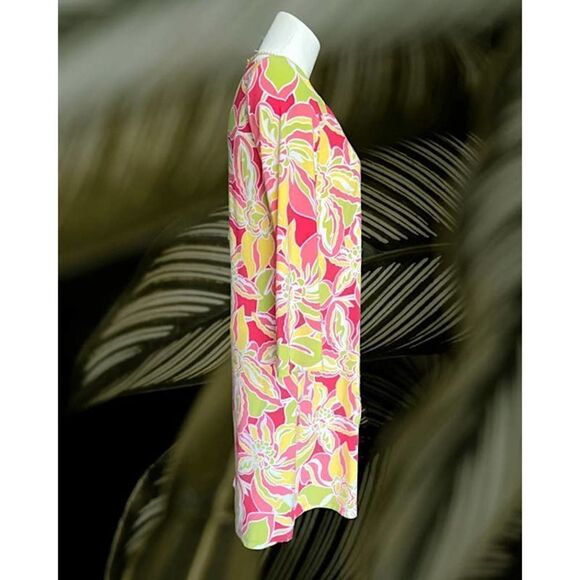 Cappagallo Ladies Tropical Floral Shift Dress w/Necklace Sz S EUC‎ - Picture 4 of 8